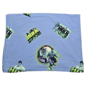 Vintage The Incredible Hulk Flat Twin Bed Sheet Kids Retro Bedroom Cartoon 42x92